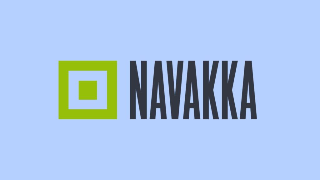 Navakan logo vaaleansisisellä taustalla